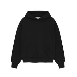 Essentials Fear of God Jet Black Hoodie SS25 | XXS–XXL